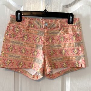 CP Jeans Boho Desert Flower Shorts Size 1 Junior
